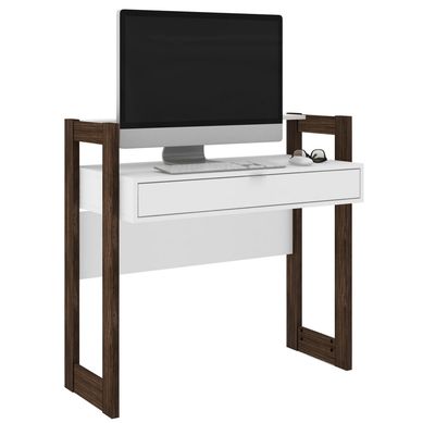 Escritorio 90,5x96x45 cm blanco/nogal