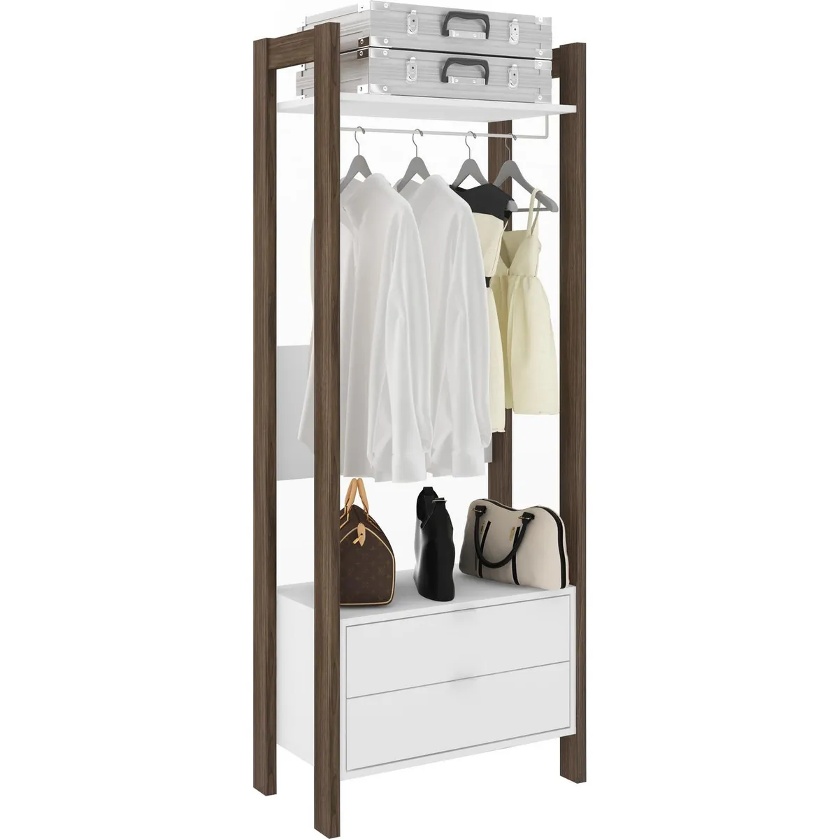 TECNOMOBILI - Colgador para closet MDF Blanco