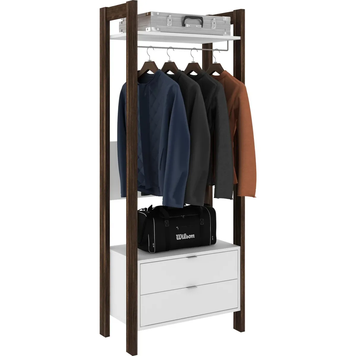 TECNOMOBILI - Colgador para closet MDF Blanco