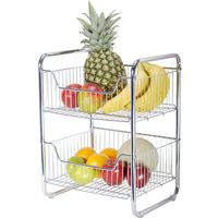 Frutera 2 canastas 47x32x35 cm cromado