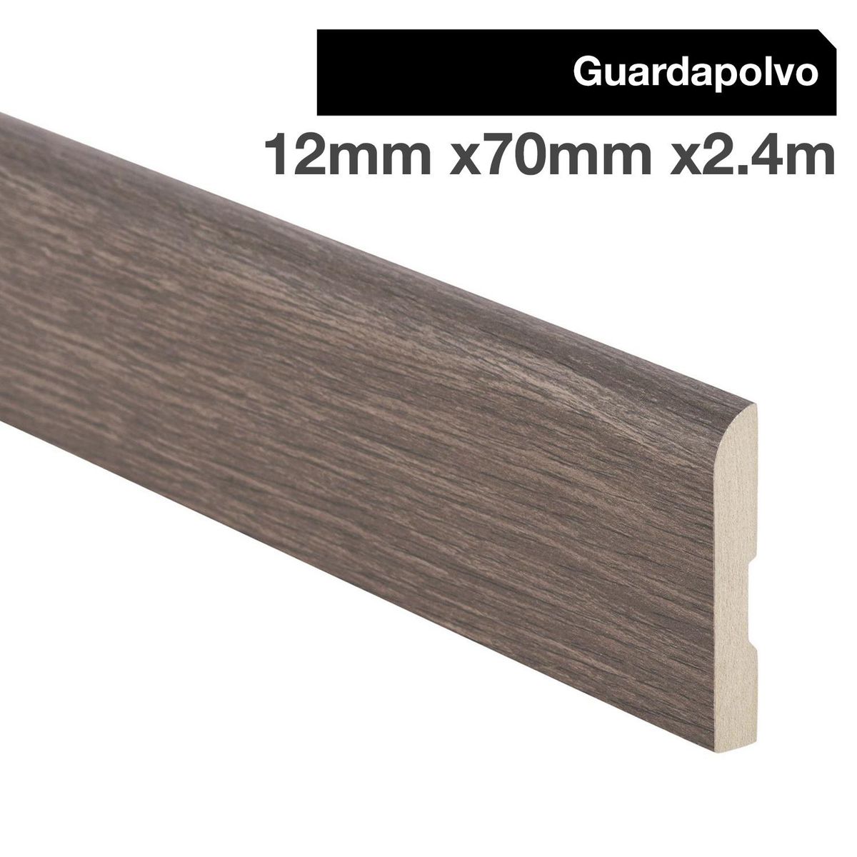 MAFORSA - Pack 4 unidades Guardapolvo MDF Roble Hacienda 70 mm 1.2x240 cm
