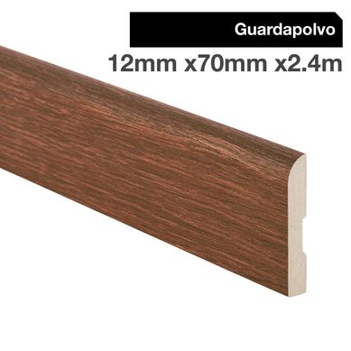 Pack 4 unidades Guardapolvo MDF Cedro Rojo 70 mm 12x2.4 m
