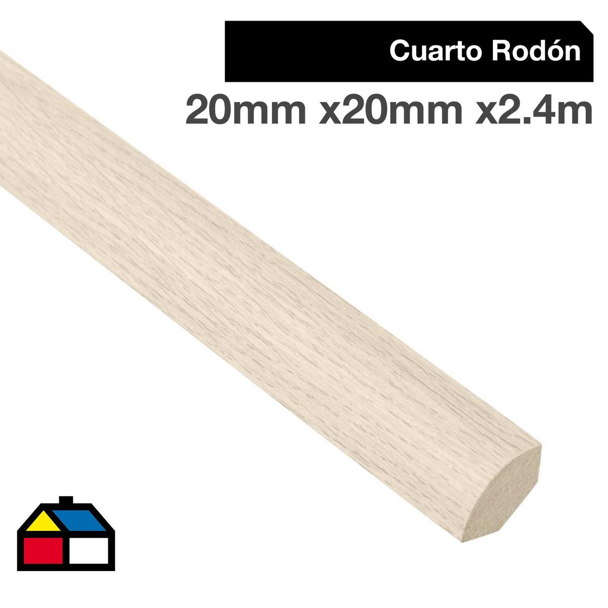 MAFORSA - Pack 4 unidades Moldura 1/4 Rodón MDF Mandala 20 mm 2x240 cm