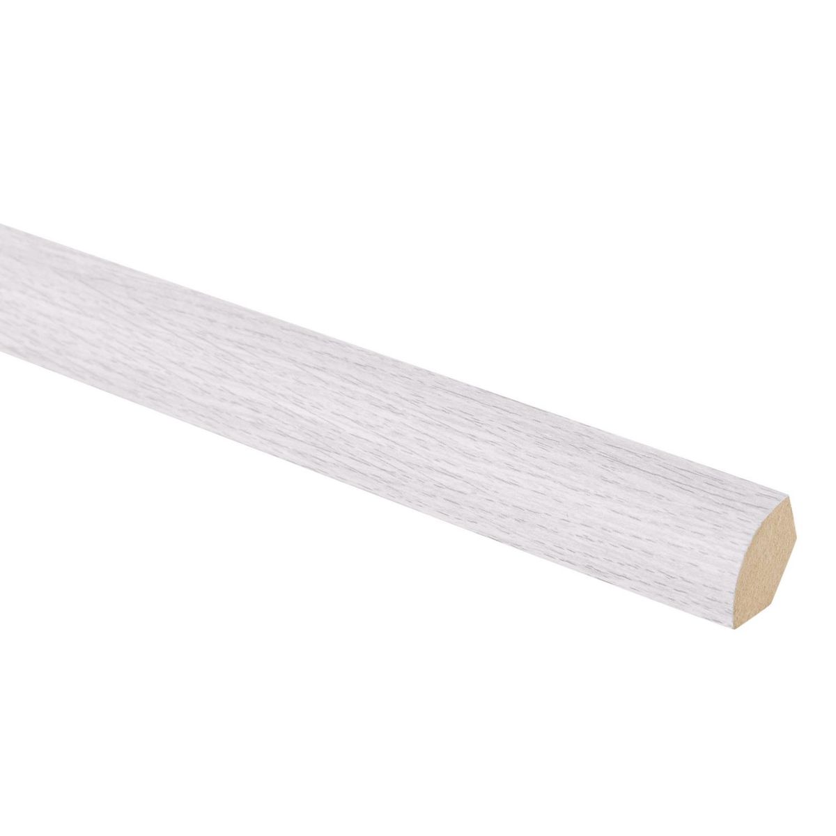 MAFORSA - Pack 4 unidades Moldura 1/4 Rodón MDF Nature White 20 mm 2x240 cm