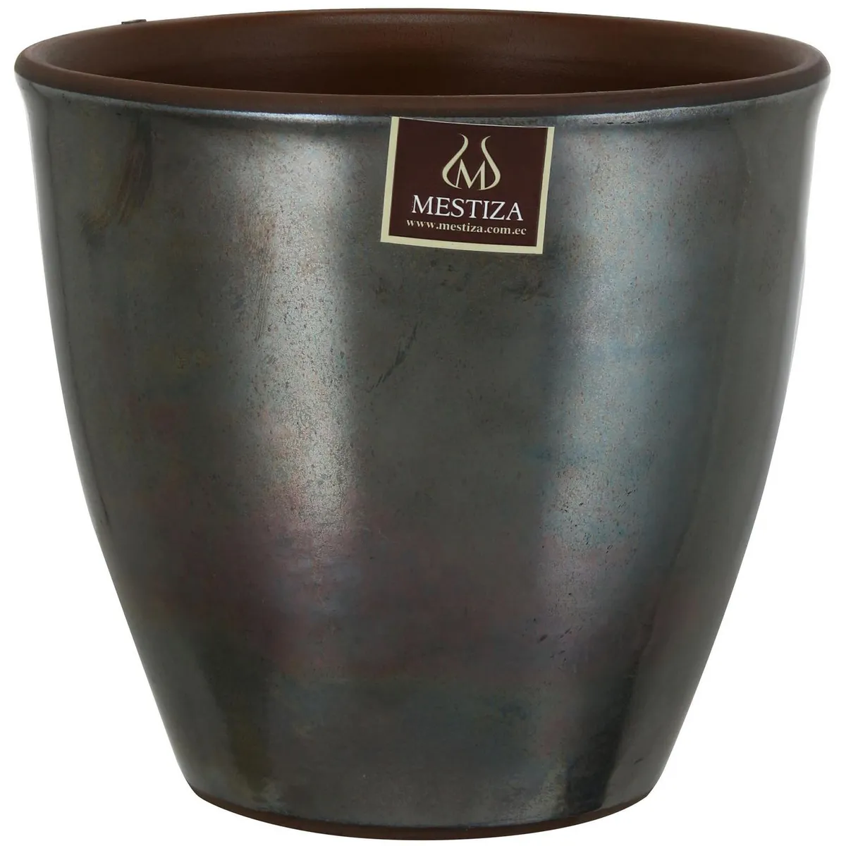 MESTIZA - Macetero Zafiro 17 cm platino