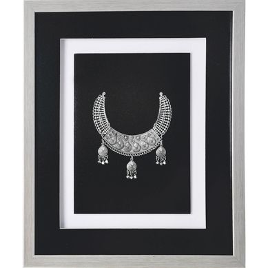 Cuadro joya plata negro 37,5x44,5x3 cm