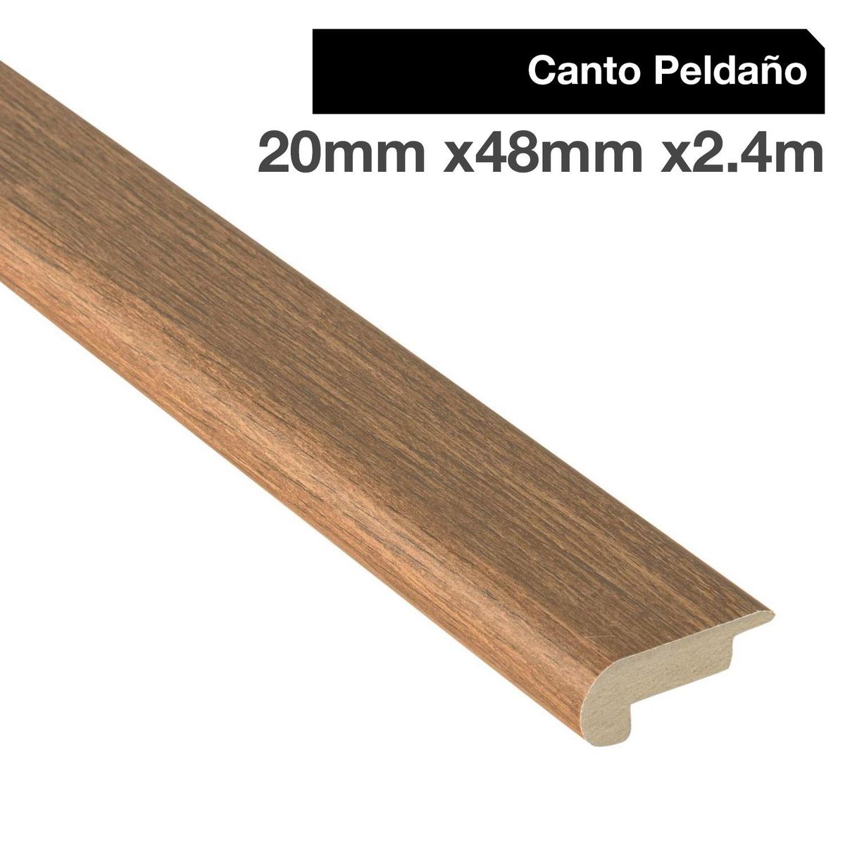 MAFORSA - Pack 2 unidades Canto Peldaño MDF Roble 48 mm 2x240 cm