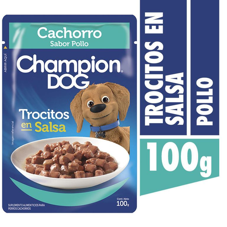 Alimento húmedo cachorro pollo 100 gr
