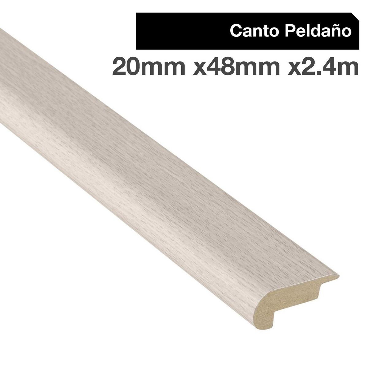 MAFORSA - Pack 2 unidades Canto Peldaño MDF Kobe Avorio 48 mm 2x240 cm
