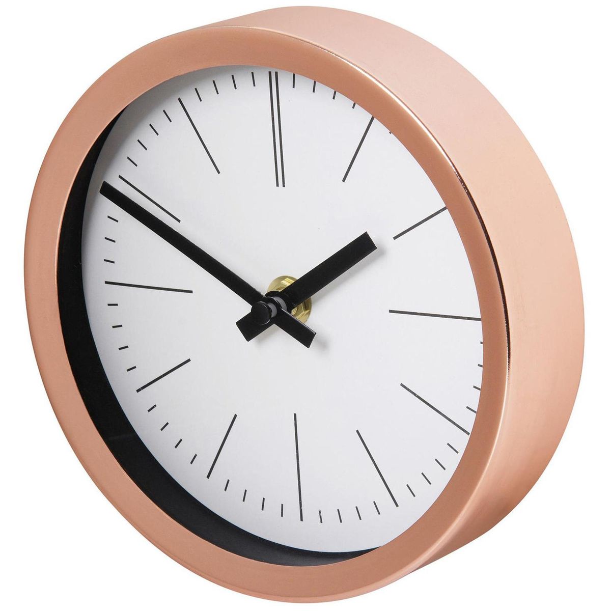 VGO - Reloj pared metal cobrizo 15 cm