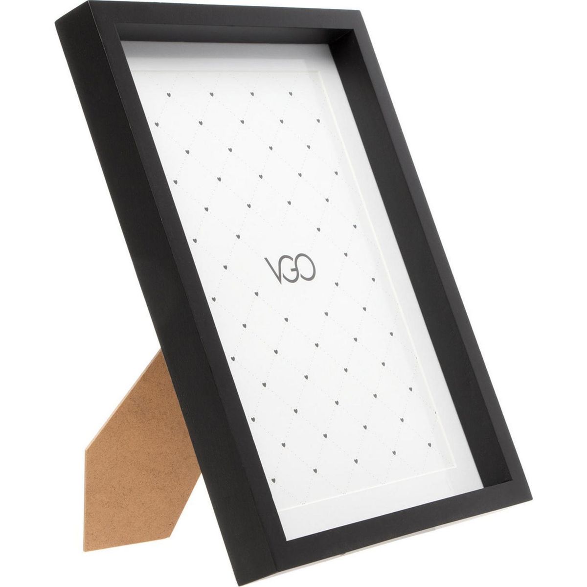 VGO - Marco de Foto Box 15x20 cm Negro Madera