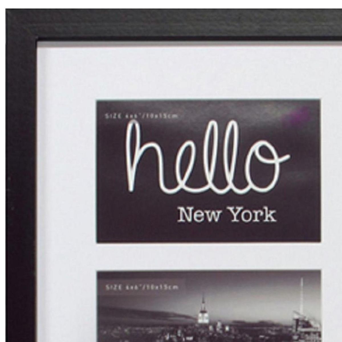 VGO - Marco collage plástico café oscuro 40x40 cm