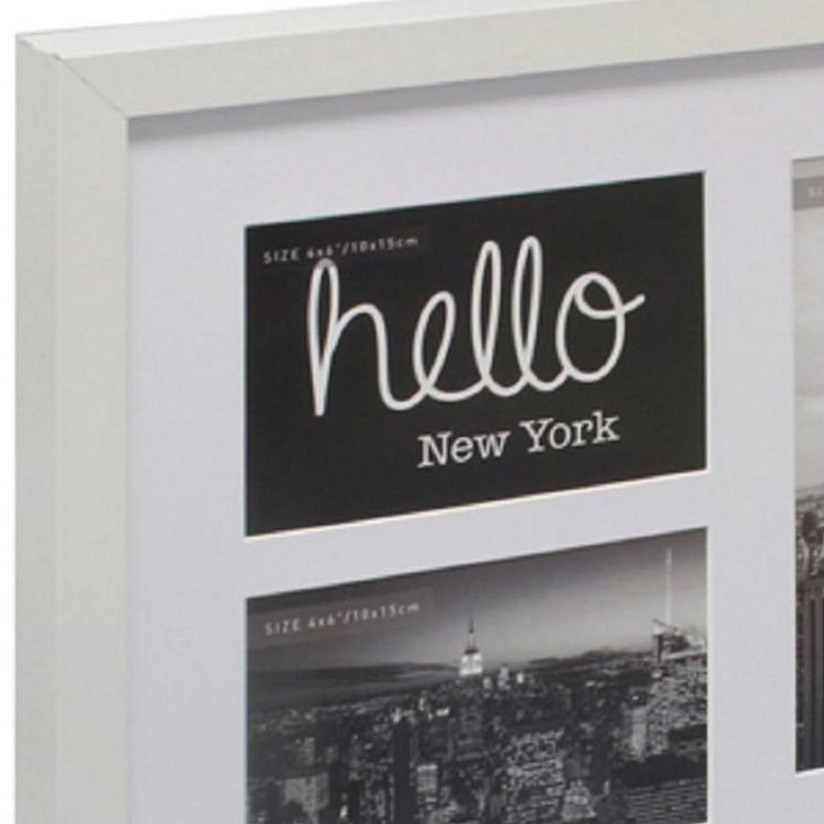 VGO - Marco de Fotos Collage 43x43 cm Blanco Madera