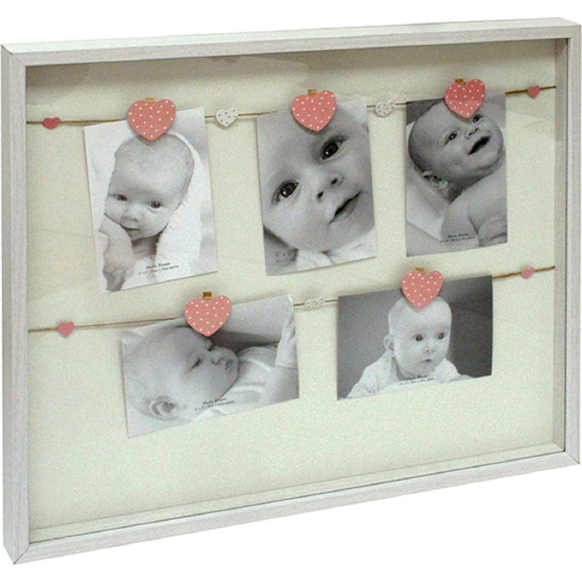 VGO - Marco pinzas rosadas 43x52 cm