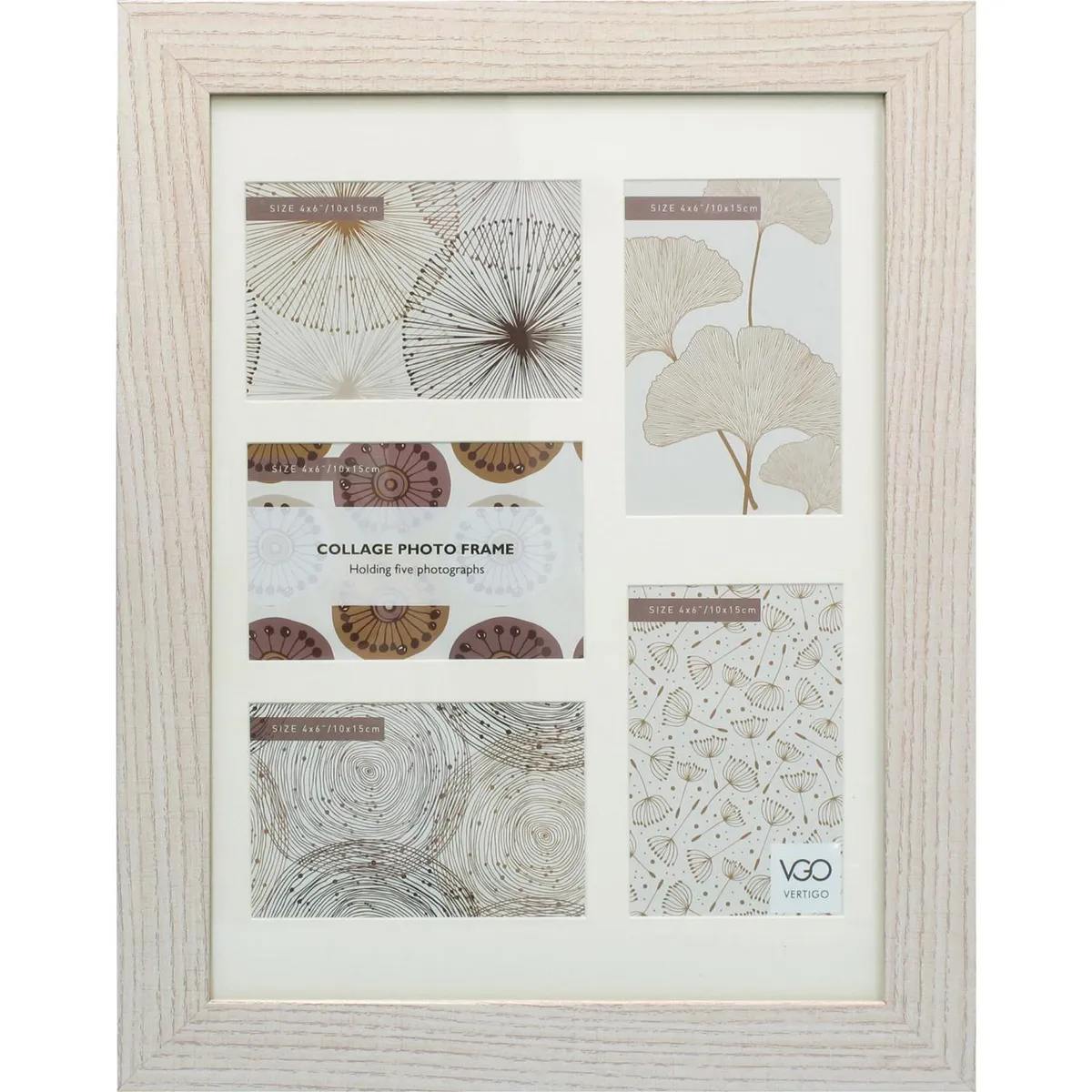 VGO - Marco collage plástico natural 30x40 cm