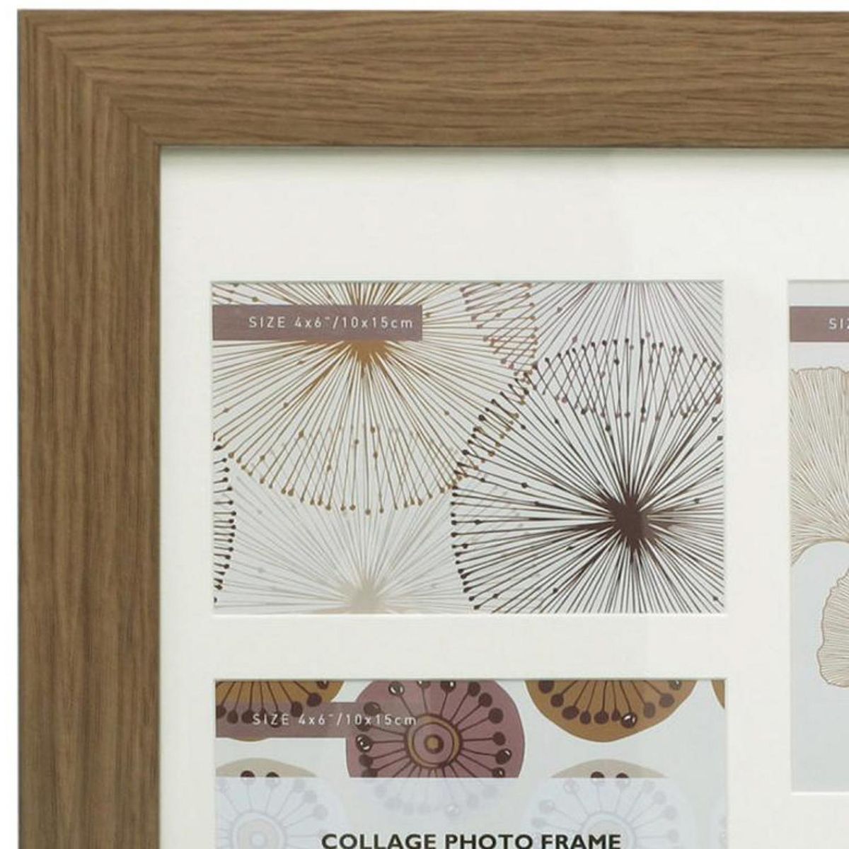 VGO - Marco collage plástico café oscuro 30x40 cm