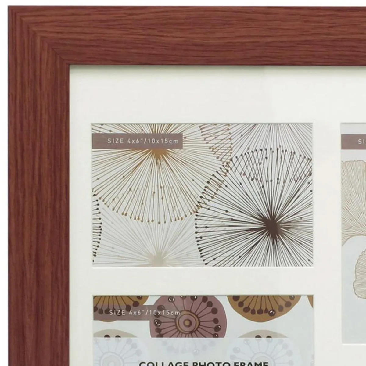 VGO - Marco collage plástico café oscuro 30x40 cm