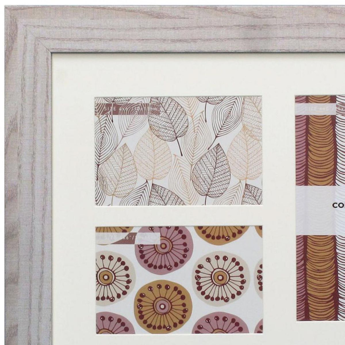 VGO - Marco collage plástico café oscuro 40x40 cm