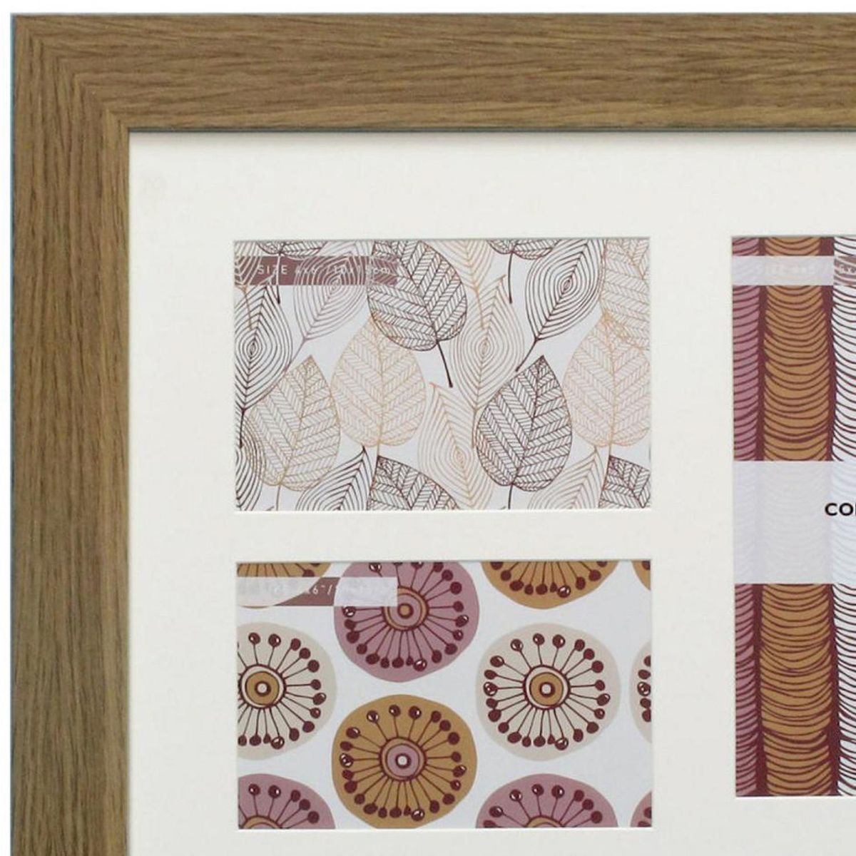 VGO - Marco collage plástico café oscuro 40x40 cm