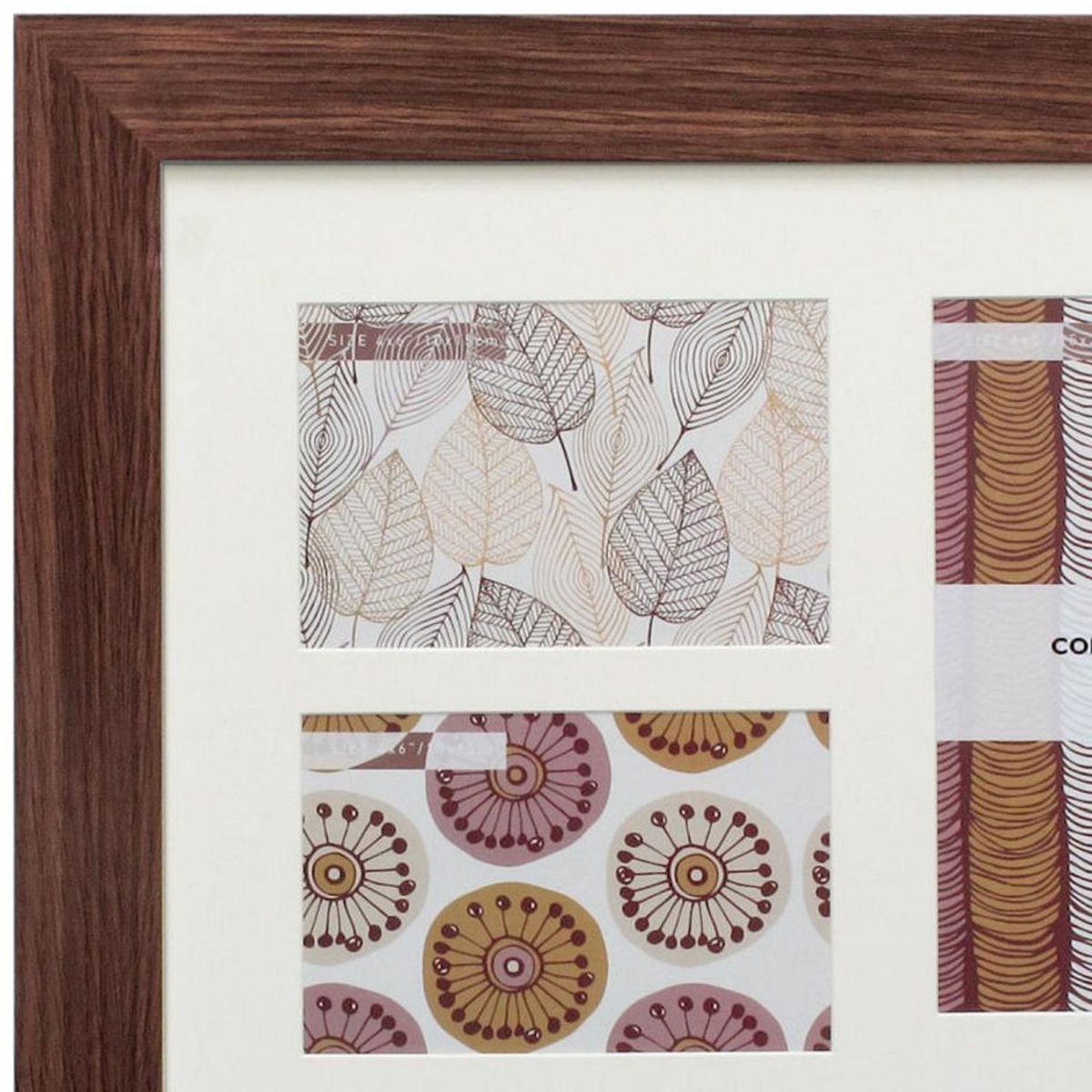 VGO - Marco collage plástico café oscuro 40x40 cm