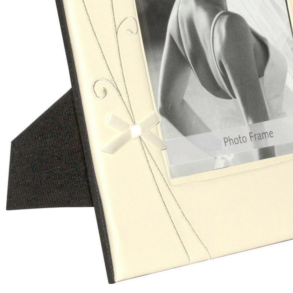 VGO - Marco de Fotos Boda con Cinta 20x25 cm Crema 