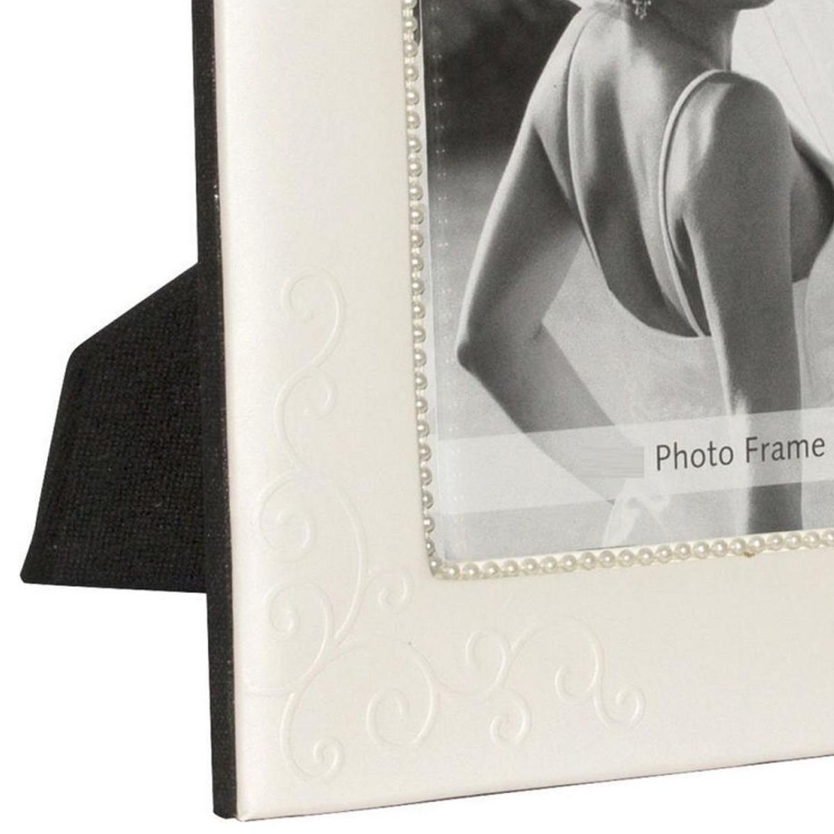 VGO - Marco de Fotos Boda con Perlas 13x19 cm Crema 