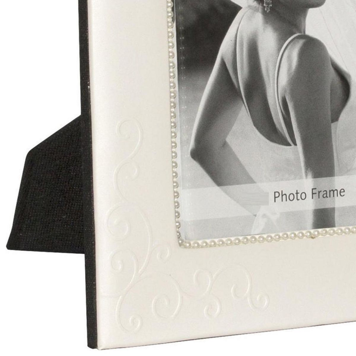 VGO - Marco de Fotos Boda con Perlas 20x25 cm Crema 