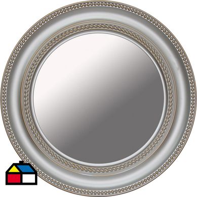 Espejo plstico redondo silver 60 cm