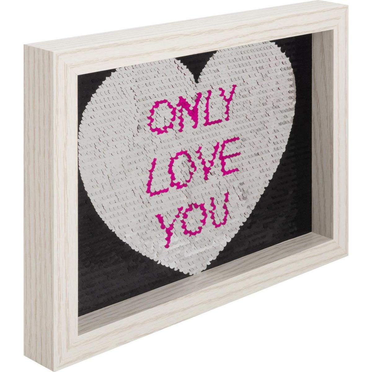 VGO - Marco de Foto Love 28x3 cm Beige Madera