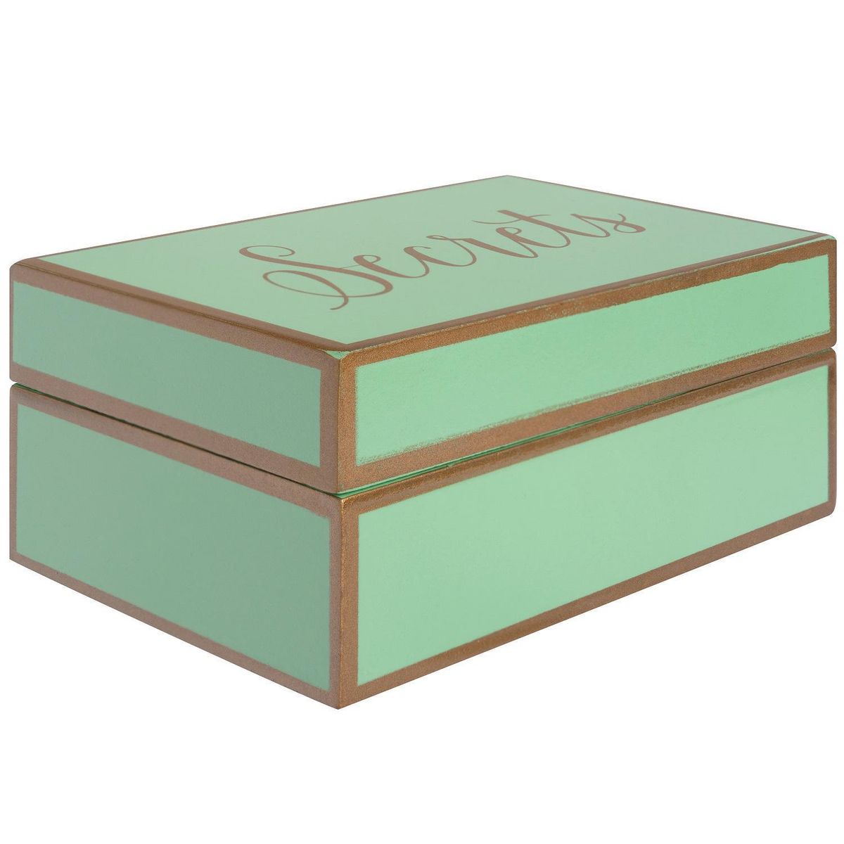 VGO - Caja de Madera Secrets 7x12x5 cm Verde