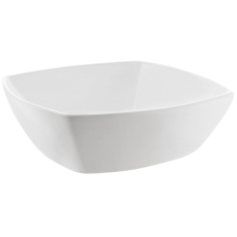 DOMSA - Lavamanos Sobrepuesto con Forma Cuadrada Loza 42x13x42 cm Blanco