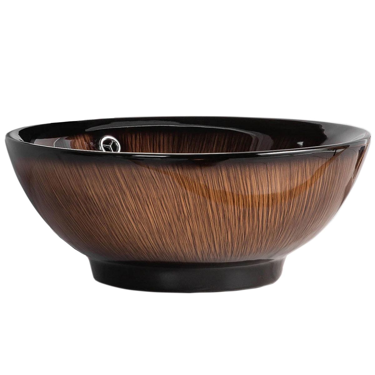 DOMSA - Lavamanos Sobrepuesto Forma Redonda Loza 42x17x42 cm Café