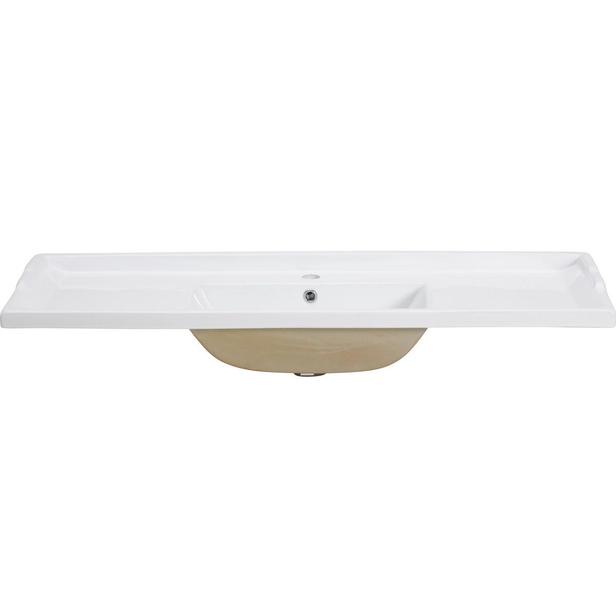 DOMSA - Cubierta Vanitorio Forma Rectangular Loza 120x19x47 cm Blanco