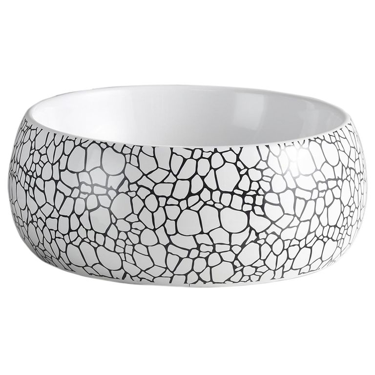Lavamanos Sobrepuesto Forma Redonda Loza 40x15.5x40 cm Blanco