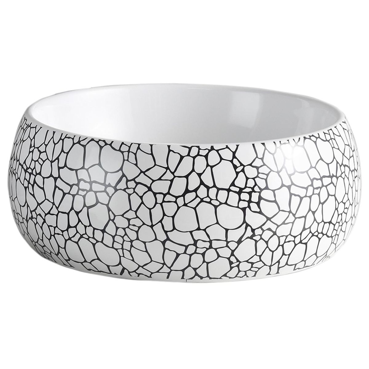 DOMSA - Lavamanos Sobrepuesto Forma Redonda Loza 40x15.5x40 cm Blanco