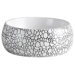 DOMSA - Lavamanos Sobrepuesto con Forma Redonda Loza 40x15.5x40 cm Blanco