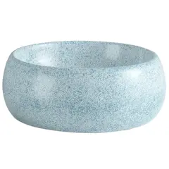 DOMSA - Lavamanos Sobrepuesto con Forma Redonda Loza 40x15.5x40 cm Celeste