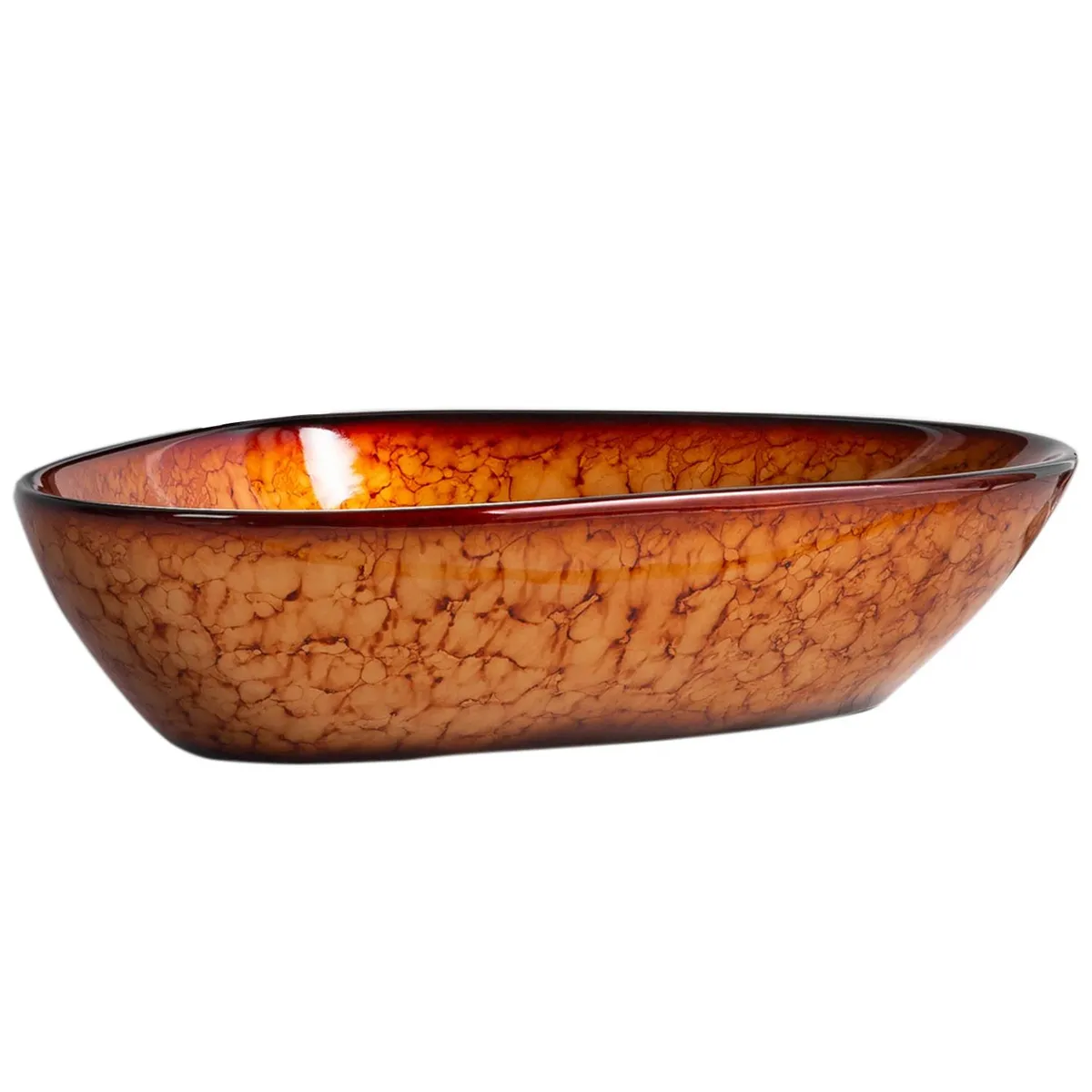 DOMSA - Lavamanos Sobrepuesto Forma Triangular Loza 59x13x39 cm Café