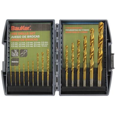 Set 15 brocas hss bauker