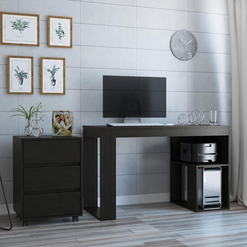 TUHOME - Set escritorio + cajonera wengue