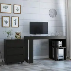 TUHOME - Set escritorio + cajonera wengue