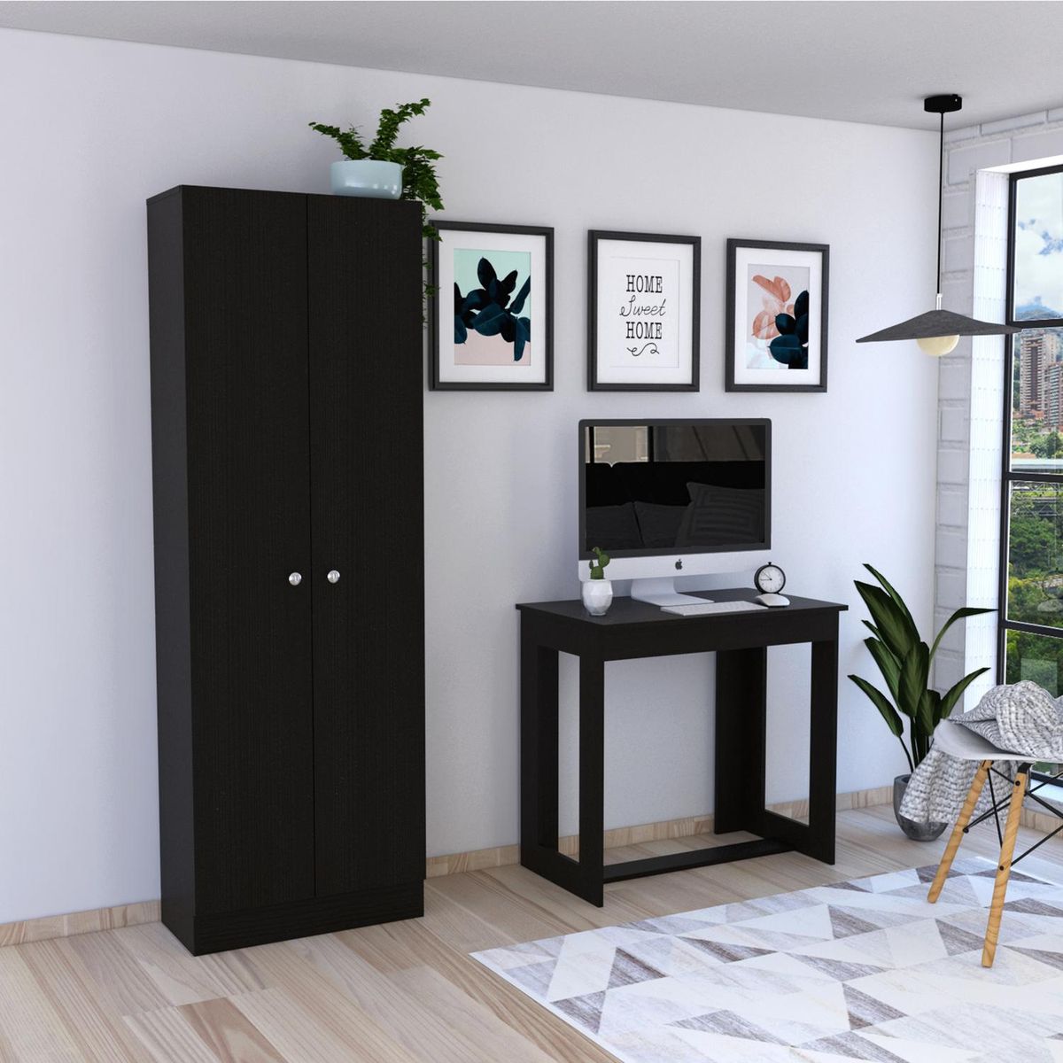 TUHOME - Set Escritorio + Clóset Wengue