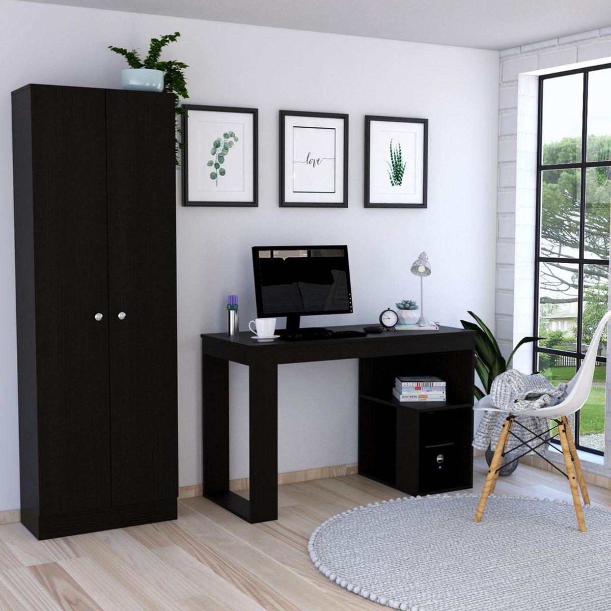 TUHOME - Set Escritorio + Clóset Wengue