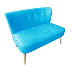 DE PIES A CABEZA - Sofá 2 cuerpos DPSYP_045 63x78x130 cm Azul
