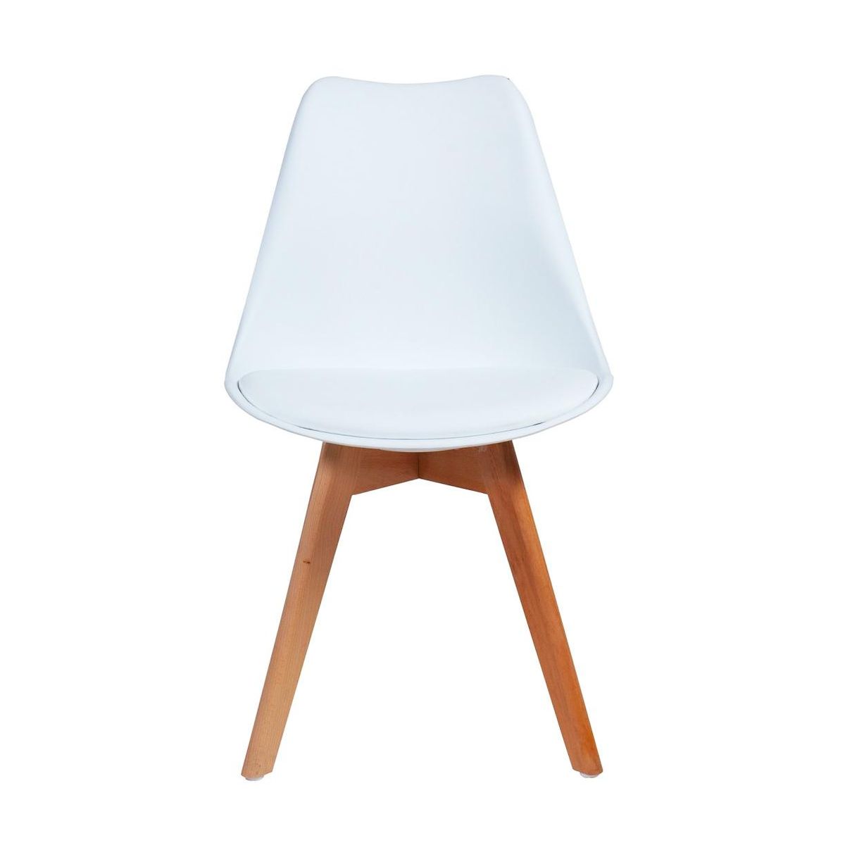 DE PIES A CABEZA - Silla Tulipán Blanco 82x42x56 cm