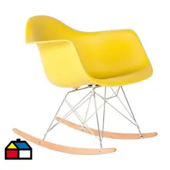 DE PIES A CABEZA - Silla Mecedora Amarillo 68.5x62.5x50 cm