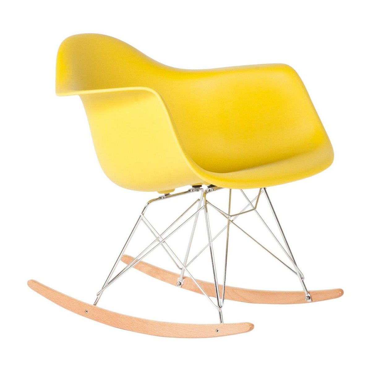 DE PIES A CABEZA - Silla Mecedora Amarillo 68.5x62.5x50 cm