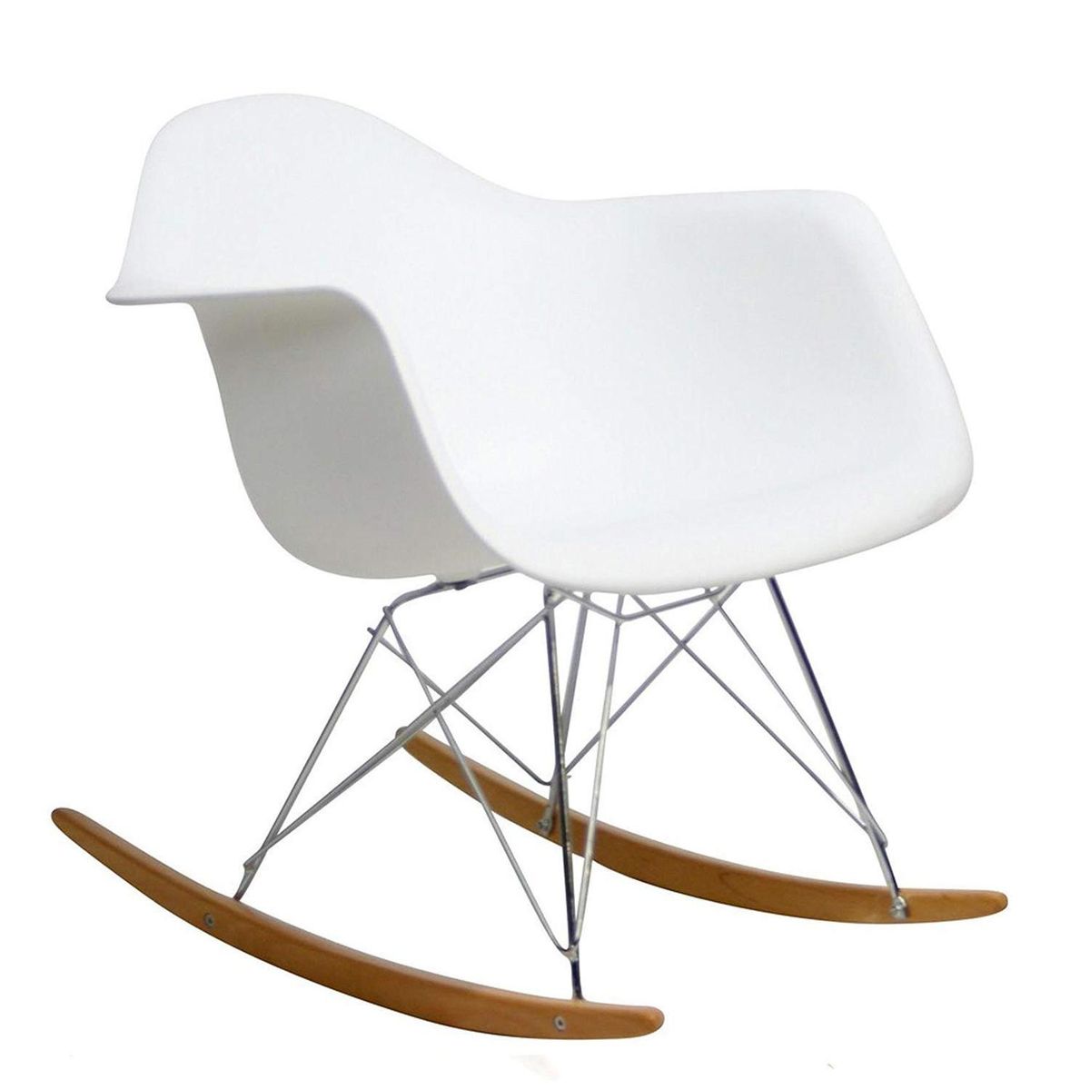 DE PIES A CABEZA - Silla Mecedora Blanco 68.5x62.5x50 cm