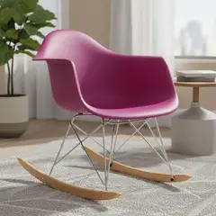 DE PIES A CABEZA - Silla Mecedora Morado 68.5x62.5x50 cm