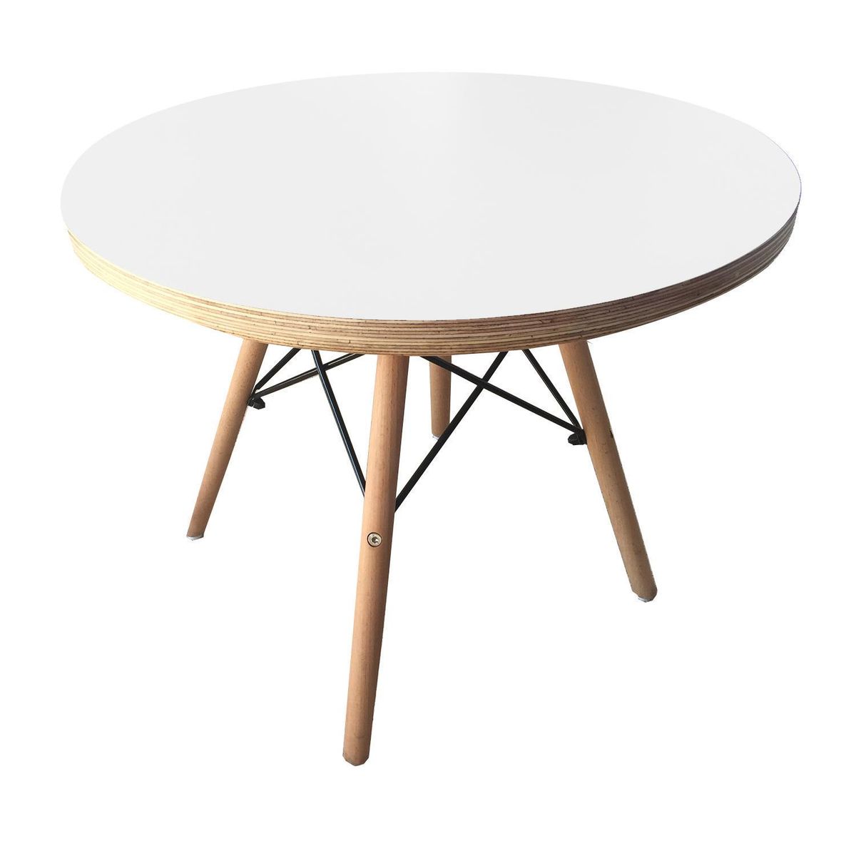 DE PIES A CABEZA - Mesa Eames Niño Blanco 50x50x46 cm